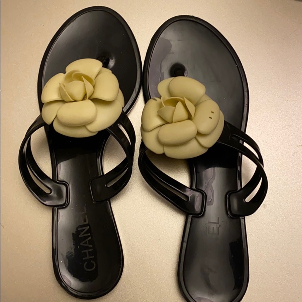 Chanel Camellia Jelly Sandals